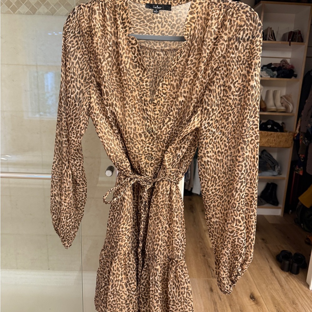 Lulu's Brown Leopard Print Dress